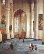 LORME, Anthonie de Interior of the St Laurenskerk in Rotterdam g oil painting on canvas